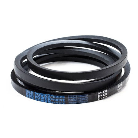 D&D B131 Classical V-Belt, 134 in Outside Length, 21/32 in Top Width, 1 Ribs B131